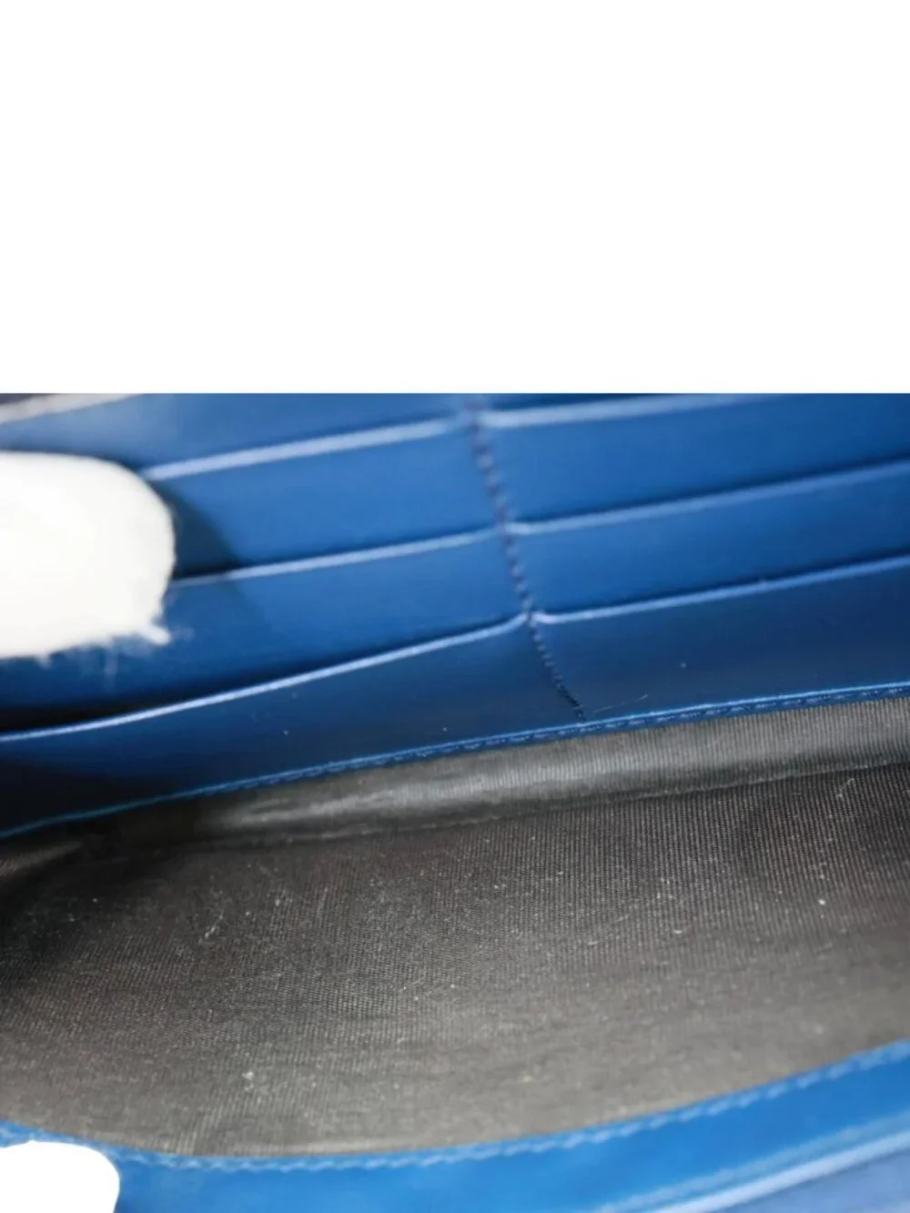 Gucci  Diamante Leather Long Wallet Navy Blue 307990